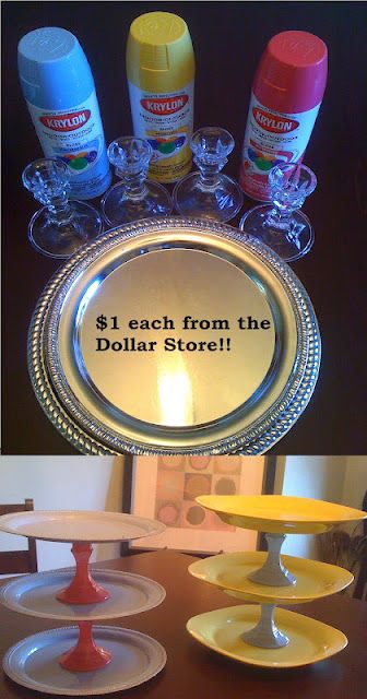 Dollar Store Cake Stands