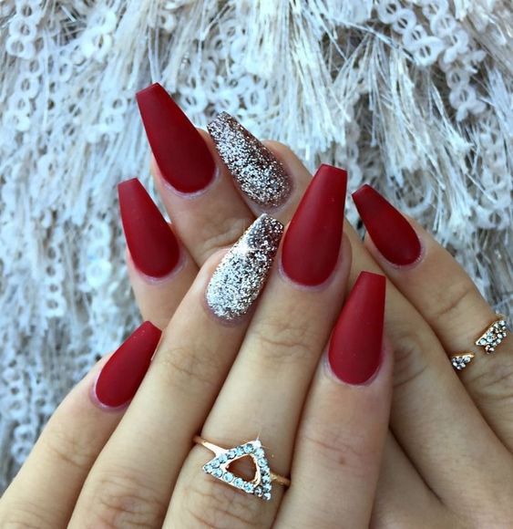 Red Coffin Nails