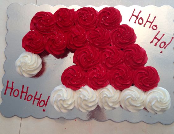 Santa Hat Cupcake cake