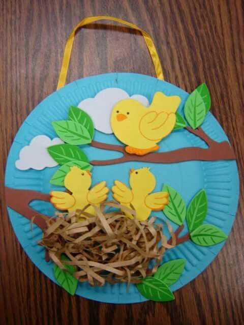 Paper Plate Birds Nest