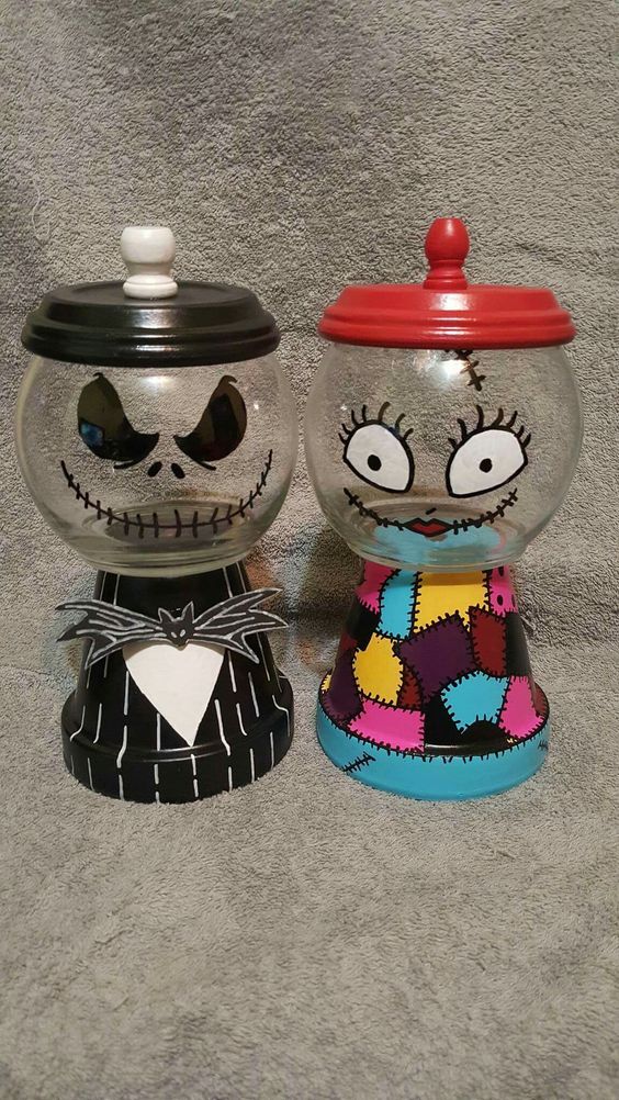 Jack and Sally candy dishes